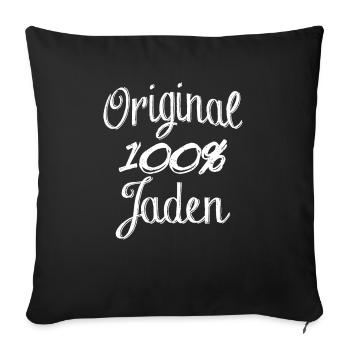 Original 100% Jaden - Sofakissenbezug 45 x 45 cm - Schwarz - Vorne