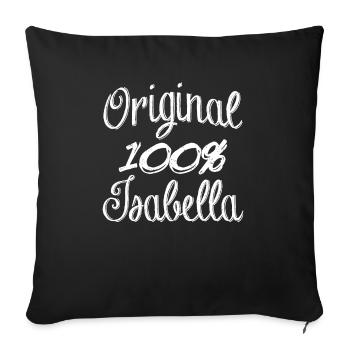 Original 100% Isabella - Sofakissenbezug 45 x 45 cm - Schwarz - Vorne