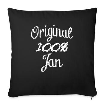 Original 100% Jan - Sofa pillowcase 17,3'' x 17,3'' (45 x 45 cm) - black - Front