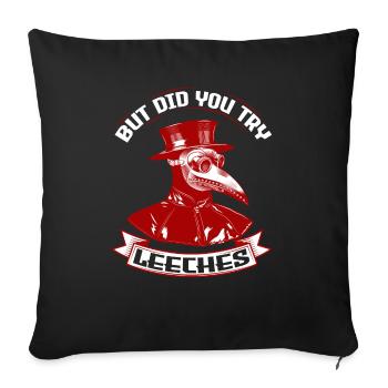 Peste Docteur Médecin médiéval Docteur Docteur Docteur - Housse de coussin décorative 45 x 45 cm - noir - Devant