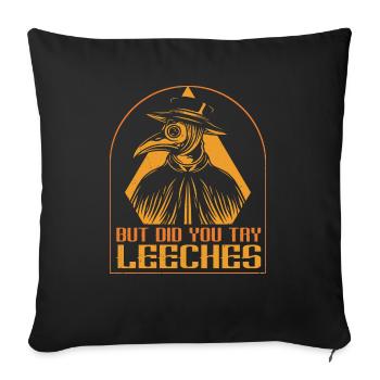 Peste Docteur Médecin médiéval Docteur Docteur Docteur - Housse de coussin décorative 45 x 45 cm - noir - Devant