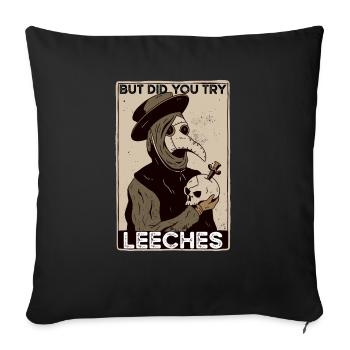 Peste Docteur Médecin médiéval Docteur Docteur Docteur - Housse de coussin décorative 45 x 45 cm - noir - Devant