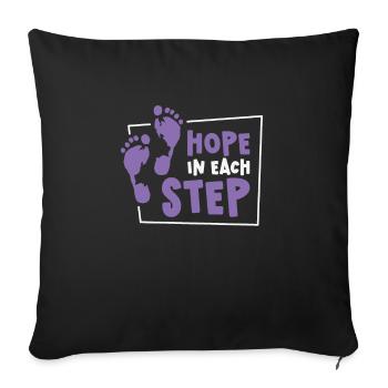 Caregiver Alzheimer's Awareness Medical Caregiving - Sofa pillowcase 17,3'' x 17,3'' (45 x 45 cm) - black - Front