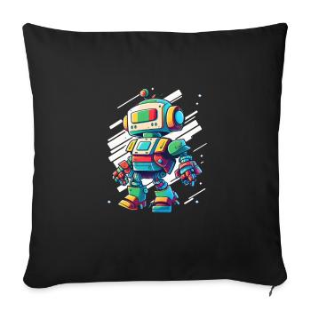 Robot Robotics Best Cute Humorous Technology - Sofa pillowcase 17,3'' x 17,3'' (45 x 45 cm) - black - Front