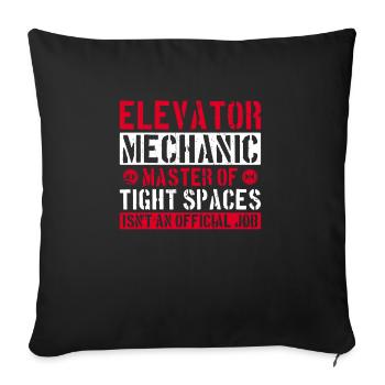 Aufzugsmechaniker-design Für Aufzugsinstallateure - Sofa pillowcase 17,3'' x 17,3'' (45 x 45 cm) - black - Front