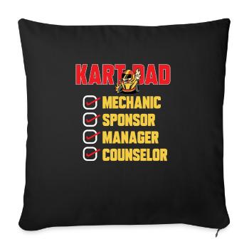 Go Kart Racing Karting Karting - Sofa pillowcase 17,3'' x 17,3'' (45 x 45 cm) - black - Front