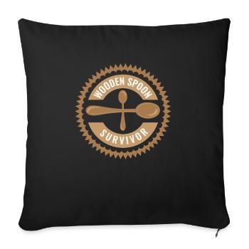 Wooden Spoon Survivor Champion Meme Funny Italian - Sofakissenbezug 45 x 45 cm - Schwarz - Vorne