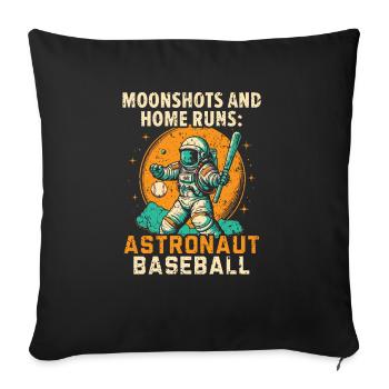 Baseball Astronaut Baseball Player Outerspace - Sofa pillowcase 17,3'' x 17,3'' (45 x 45 cm) - black - Front