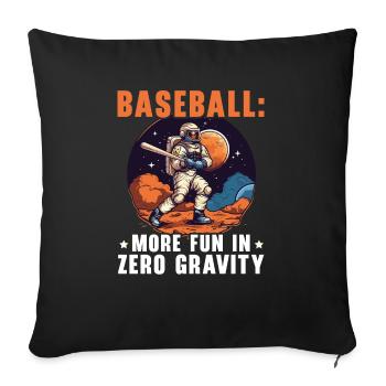 Baseball Astronaut Baseball Player Outerspace - Sofa pillowcase 17,3'' x 17,3'' (45 x 45 cm) - black - Front