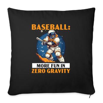 Baseball Astronaut Baseball Player Outerspace - Sofa pillowcase 17,3'' x 17,3'' (45 x 45 cm) - black - Front