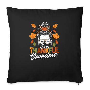 Eine dankbare Oma Thanksgiving Day Herbst Saison - Sofakissenbezug 45 x 45 cm - Schwarz - Vorne