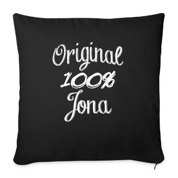 Original 100% Jona - Housse de coussin décorative 45 x 45 cm - noir - Devant