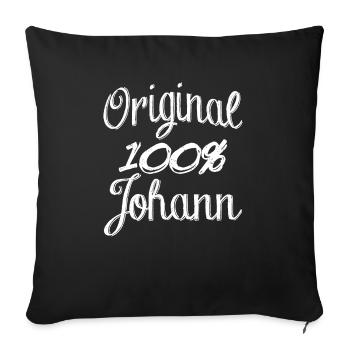 Original 100% Johann - Sofa pillowcase 17,3'' x 17,3'' (45 x 45 cm) - black - Front
