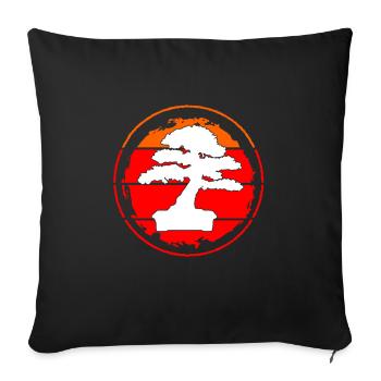 Bonsai Baum Design für Bonsai Anfänger Liebhaber - Sofakissenbezug 45 x 45 cm - Schwarz - Vorne