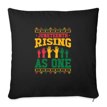 Black History Juneteenth Solidarity Black History - Sofa pillowcase 17,3'' x 17,3'' (45 x 45 cm) - black - Front