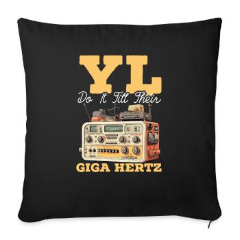 Amateurfunker Morsecode Radioaktivität - Sofakissenbezug 45 x 45 cm - Schwarz - Vorne