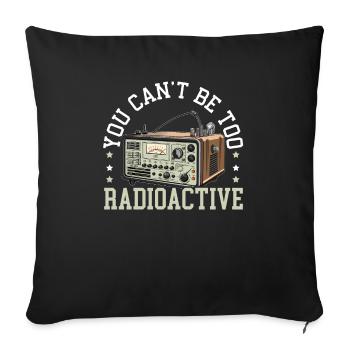 Amateurfunker Morsecode Radioaktivität - Sofakissenbezug 45 x 45 cm - Schwarz - Vorne
