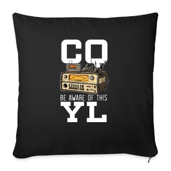 Ham Radio Operator Morse Code Radioactivity - Sofa pillowcase 17,3'' x 17,3'' (45 x 45 cm) - black - Front