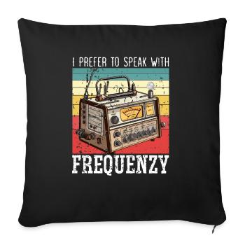Amateurfunker Morsecode Radioaktivität - Sofakissenbezug 45 x 45 cm - Schwarz - Vorne
