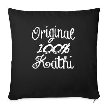 Original 100% Kathi - Sofa pillowcase 17,3'' x 17,3'' (45 x 45 cm) - black - Front