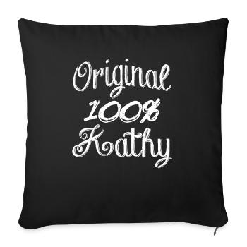 Original 100% Kathy - Sofa pillowcase 17,3'' x 17,3'' (45 x 45 cm) - black - Front