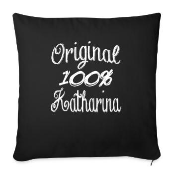 Original 100% Katharina - Sofa pillowcase 17,3'' x 17,3'' (45 x 45 cm) - black - Front