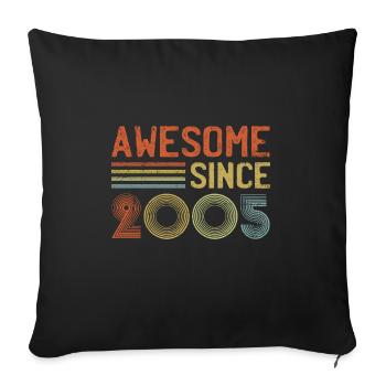Vintage 2005 18th Birthday 18 Year Old Classic - Sofa pillowcase 17,3'' x 17,3'' (45 x 45 cm) - black - Front