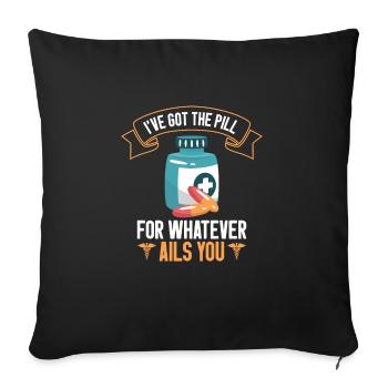 Pharmacy Technician Pharmacist Tech CPHT - Sofa pillowcase 17,3'' x 17,3'' (45 x 45 cm) - black - Front