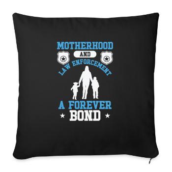 Police Mothers Day Cop Officer Law Enforcement - Sofa pillowcase 17,3'' x 17,3'' (45 x 45 cm) - black - Front