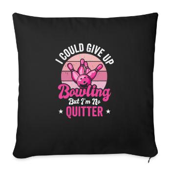 Bowling Femmes Bowler Ball Strike - Housse de coussin décorative 45 x 45 cm - noir - Devant