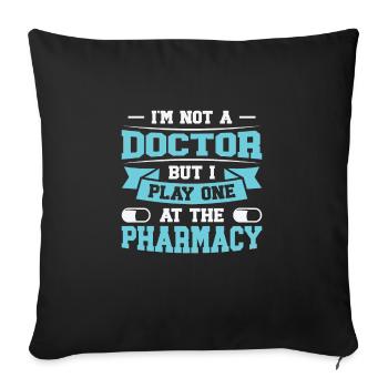 Pharmacy Technician Pharmacist Tech CPHT - Sofa pillowcase 17,3'' x 17,3'' (45 x 45 cm) - black - Front