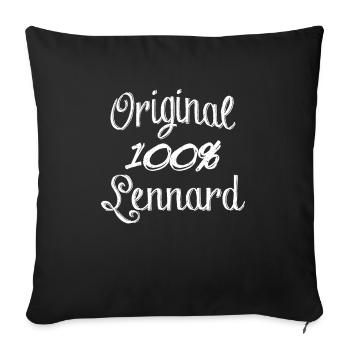 Original 100% Lennard - Housse de coussin décorative 45 x 45 cm - noir - Devant