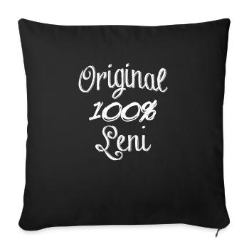 Original 100% Leni - Sofakissenbezug 45 x 45 cm - Schwarz - Vorne