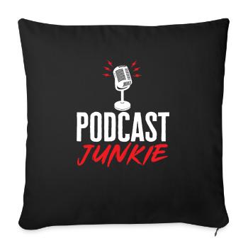 Podcaster Podcast - Sofa pillowcase 17,3'' x 17,3'' (45 x 45 cm) - black - Front