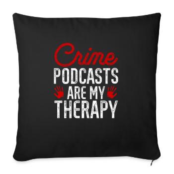 Wahre Verbrechen Podcaster True Crime Podcast - Sofa pillowcase 17,3'' x 17,3'' (45 x 45 cm) - black - Front