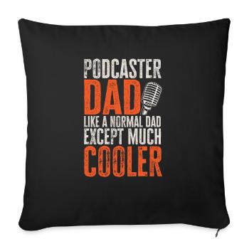 Podcaster Podcast - Sofa pillowcase 17,3'' x 17,3'' (45 x 45 cm) - black - Front