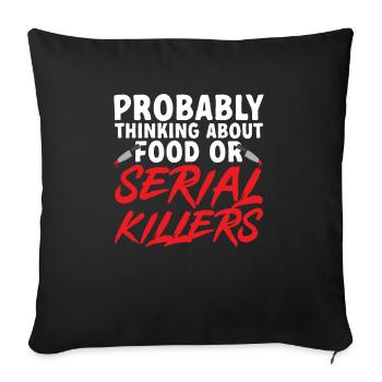 Wahre Verbrechen Podcaster True Crime Podcast - Sofa pillowcase 17,3'' x 17,3'' (45 x 45 cm) - black - Front