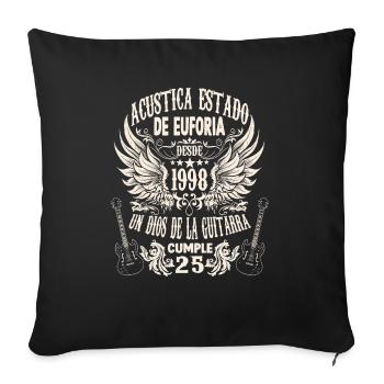 Hobby musician guitarist birthday 1998 - Sofakissenbezug 45 x 45 cm - Schwarz - Vorne