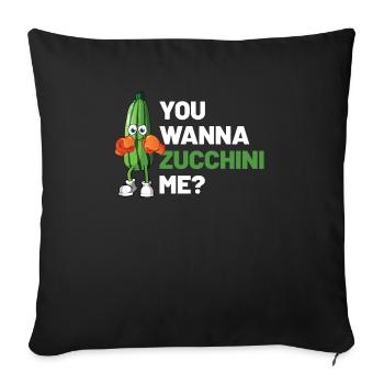 Courgette - Sofa pillowcase 17,3'' x 17,3'' (45 x 45 cm) - black - Front