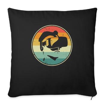 Virtual Reality VR Geschenk - Sofakissenbezug 45 x 45 cm - Schwarz - Vorne