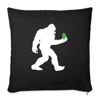 Courgette - Sofa pillowcase 17,3'' x 17,3'' (45 x 45 cm) - black - Front