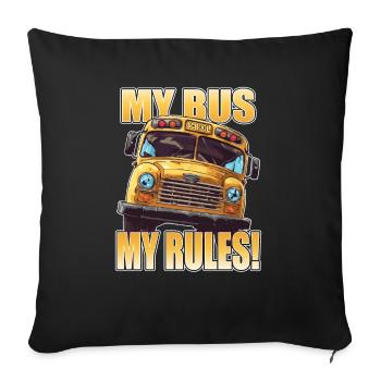 School bus attendant - school bus driver - Sofa pillowcase 17,3'' x 17,3'' (45 x 45 cm) - black - Front