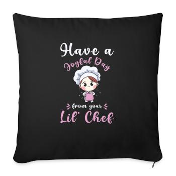 Fête des mères Vacances Grand-mère Cuisine Maman - Housse de coussin décorative 45 x 45 cm - noir - Devant