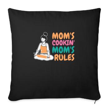 Fête des mères Vacances Grand-mère Cuisine Maman - Housse de coussin décorative 45 x 45 cm - noir - Devant