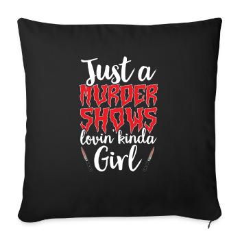 Wahre Verbrechen Podcaster True Crime Podcast - Sofa pillowcase 17,3'' x 17,3'' (45 x 45 cm) - black - Front