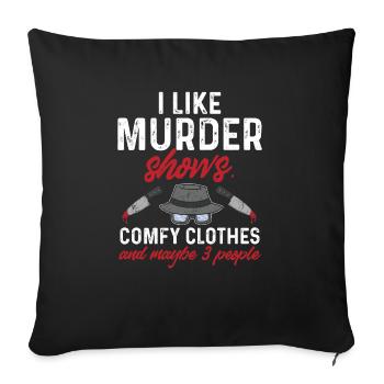 Wahre Verbrechen Podcaster True Crime Podcast - Sofa pillowcase 17,3'' x 17,3'' (45 x 45 cm) - black - Front