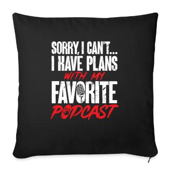 Wahre Verbrechen Podcaster True Crime Podcast - Sofa pillowcase 17,3'' x 17,3'' (45 x 45 cm) - black - Front