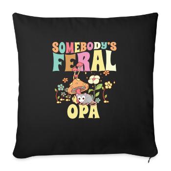 Somebody's Feral Opa German Grandfather Wild - Sofakissenbezug 45 x 45 cm - Schwarz - Vorne