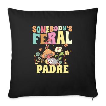 Quelqu’un père père espagnol sauvage famille de père - Housse de coussin décorative 45 x 45 cm - noir - Devant