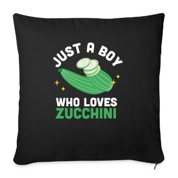 Courgette - Sofa pillowcase 17,3'' x 17,3'' (45 x 45 cm) - black - Front